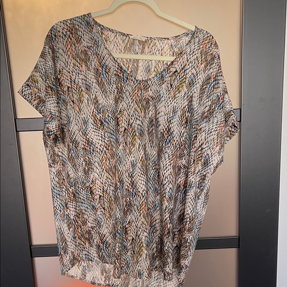 1.4.3. Story by Line Up Multicolor Abstract Blouse